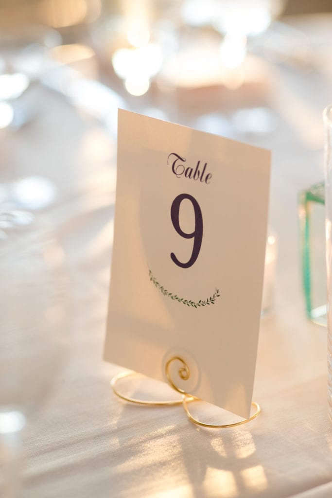 wedding table numbers