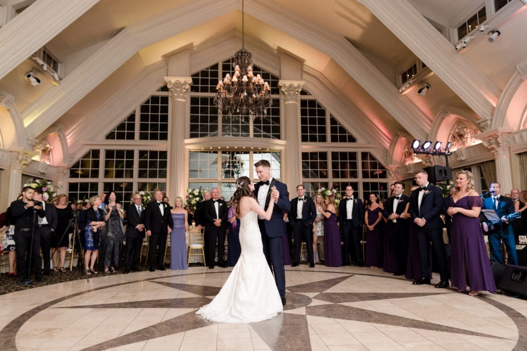 bride and grooms first dance