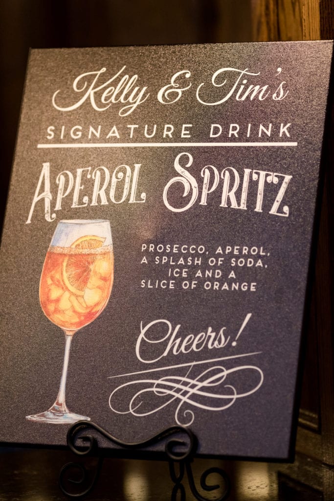 Signature drink signs, signature wedding drinks