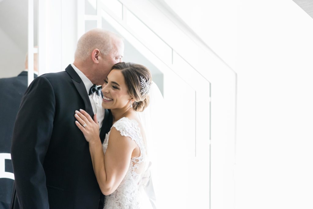 Father's first look at the bride