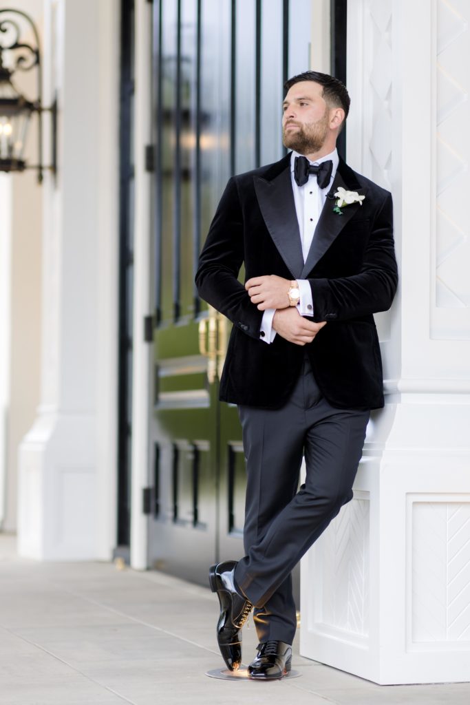 Groom's full body portrait shots, groom's preparations