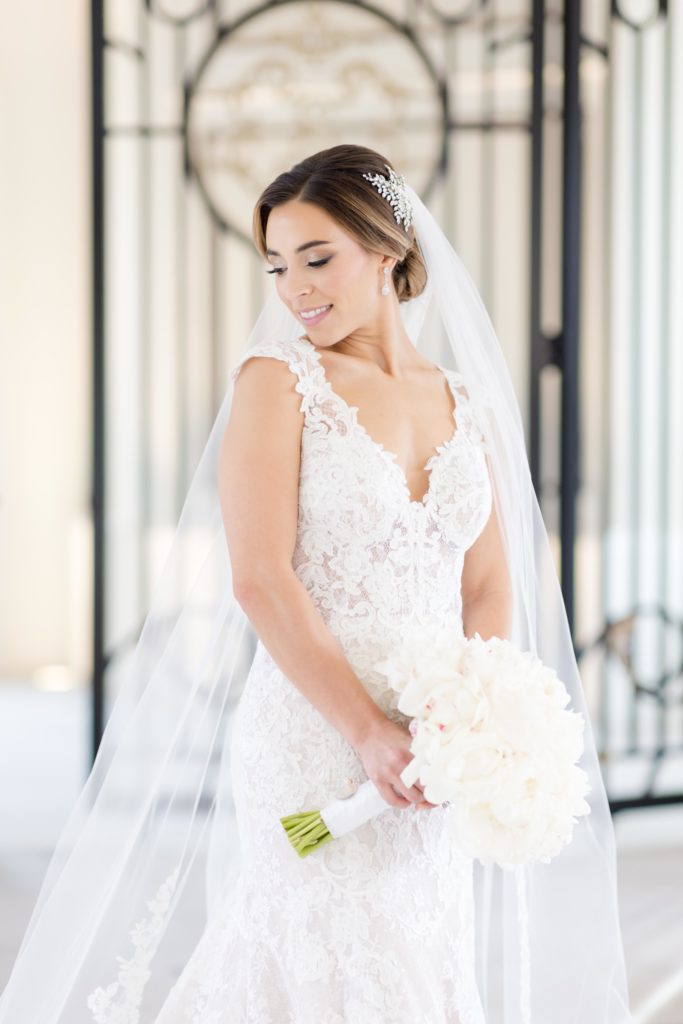 Bride stuns in Maggie Sottero Designs wedding gown from Kleinfeild Bridal 