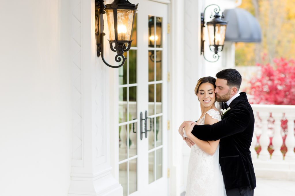 Wedding portraits, Maggie Sottero Designs wedding gown, classic tux