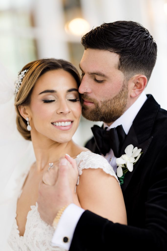 Wedding portraits, Maggie Sottero Designs wedding gown, classic tux