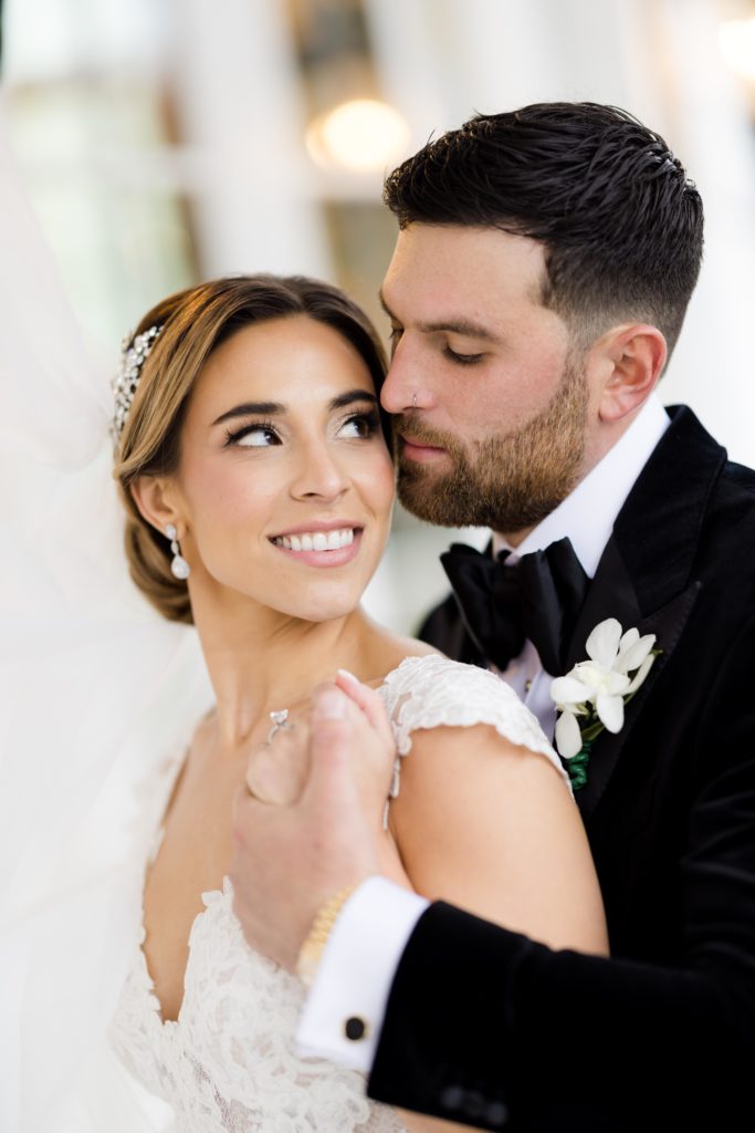 Wedding portraits, Maggie Sottero Designs wedding gown, classic tux