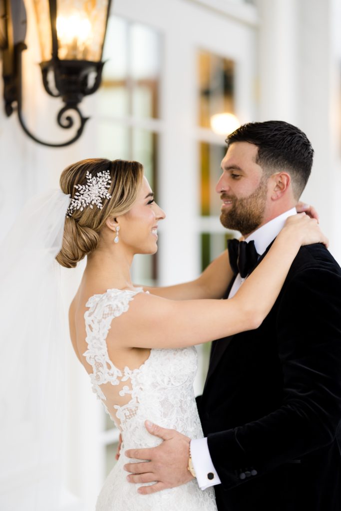 wedding portraits, Maggie Sottero Designs wedding gown, classic tux