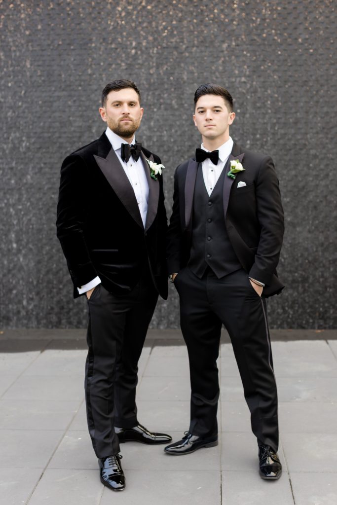 groom and groom's men, classic tux