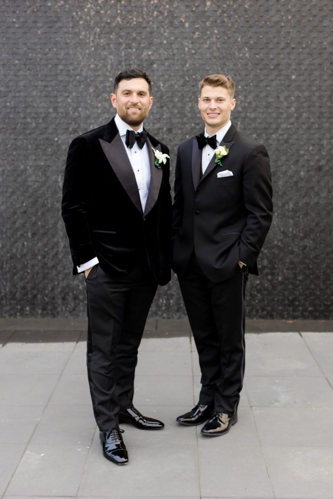 groom and groom's men, classic tux