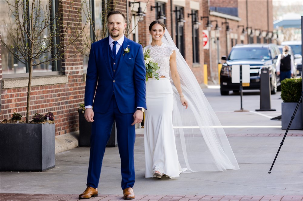 first look bride and groom