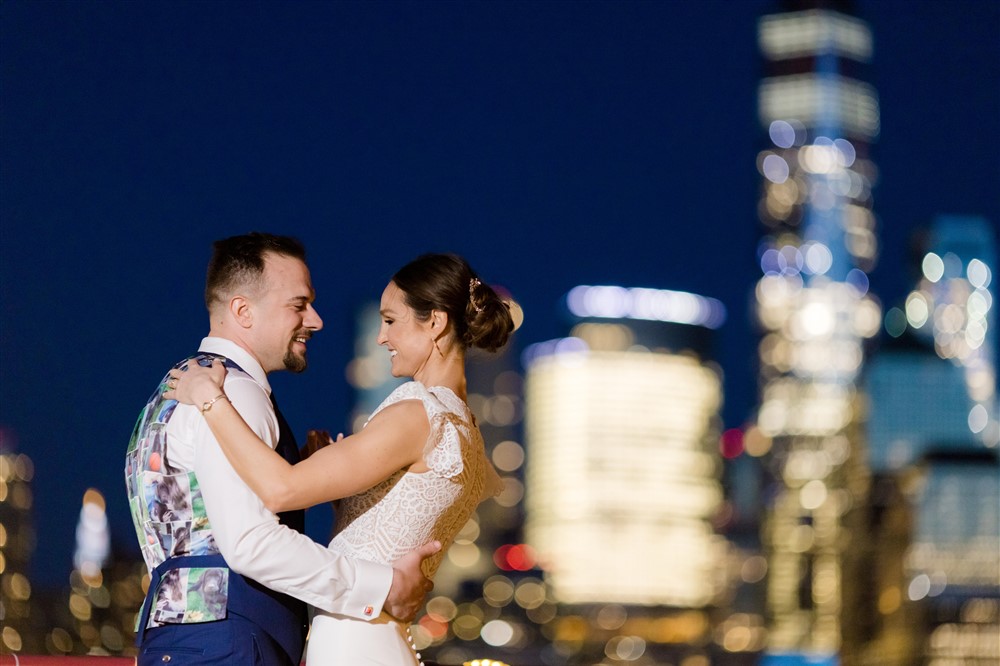 nyc jersey city bokeh city skyline