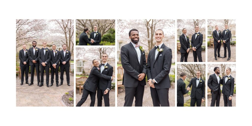 groom with groomsmen poses