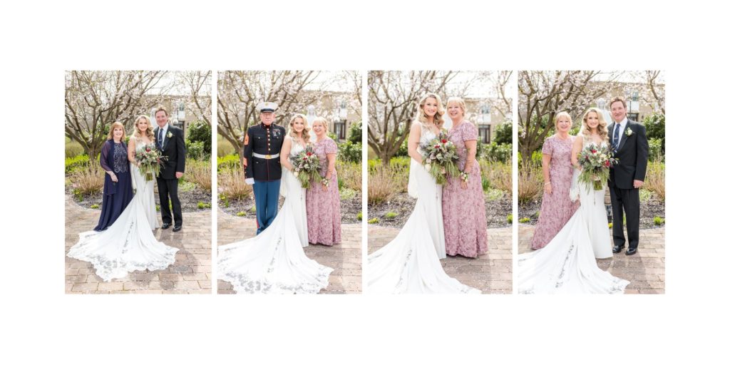 bride and groom with grandparents