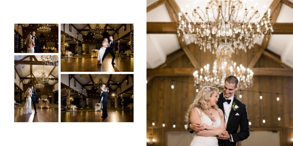 bride and groom dance normandy farms