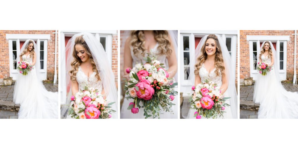 bride holding bouquet