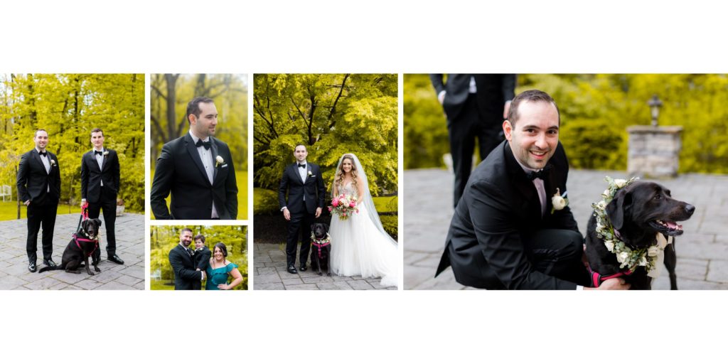 groom with dog