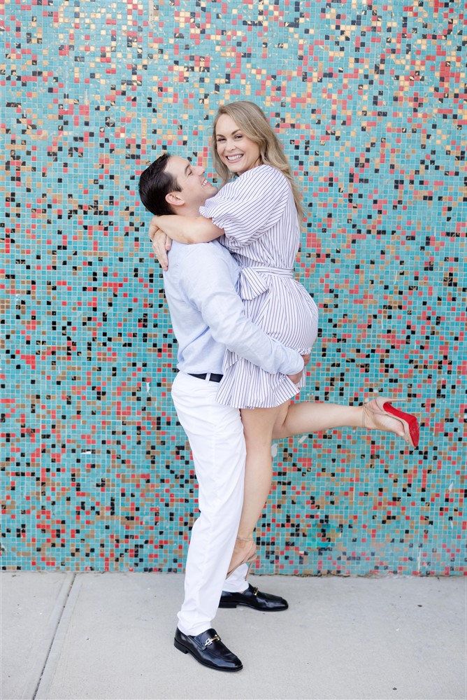 asbury park colorul blue wall