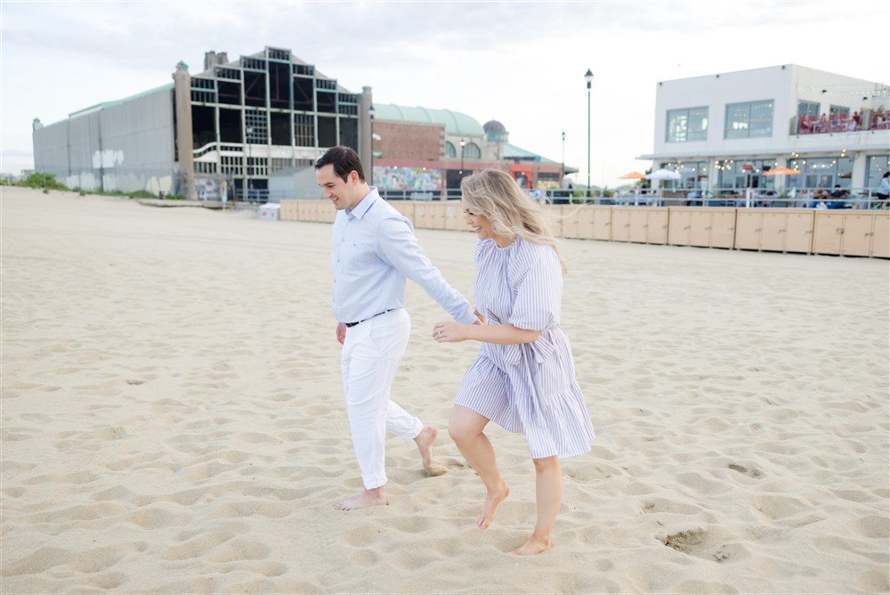 WALKING IN SAND BAREFOOT ASBURY PARK 