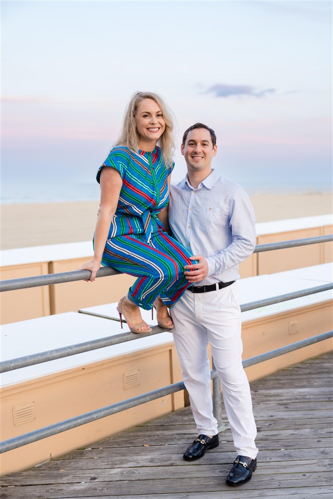 asbury park boardwalk engagement photos