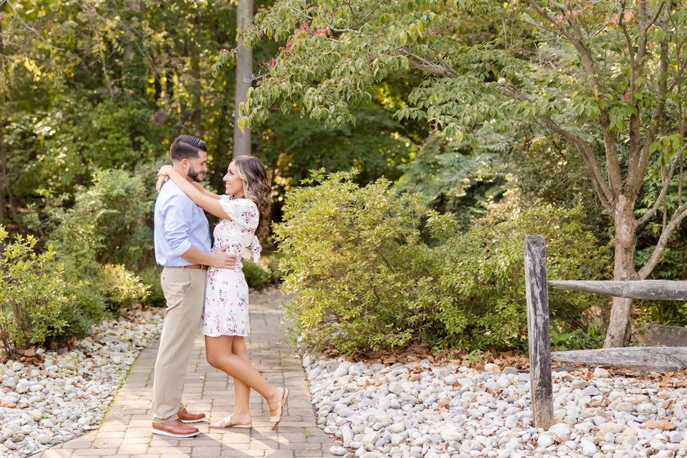 ENGAGED COUPLE SAYEN GARDENS 