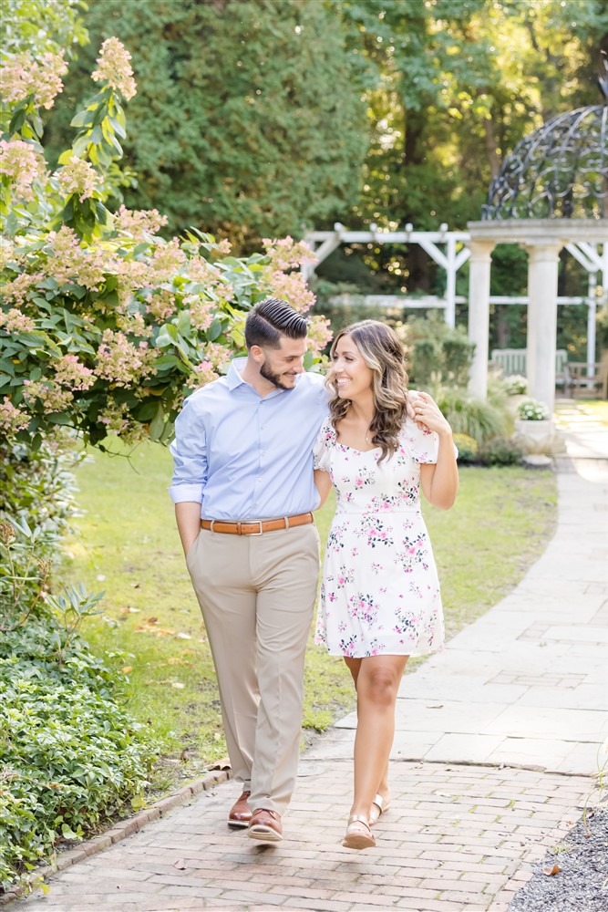 ENGAGED COUPLE SAYEN GARDENS 