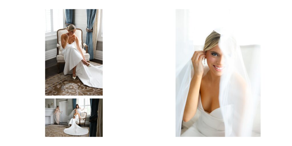 NJ Weddings new jersey wedding bride putting on her accessories