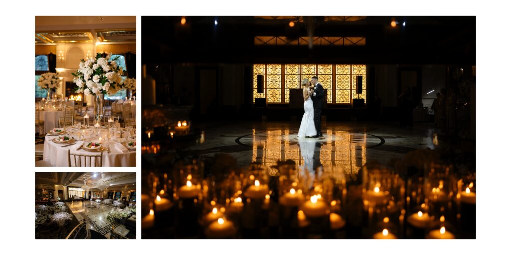 NJ Weddings couple sweet moment with reception details